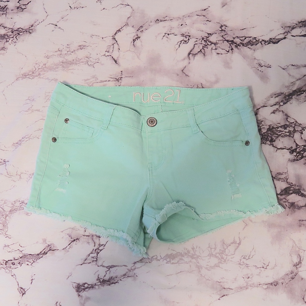 Mint Jean Shorts